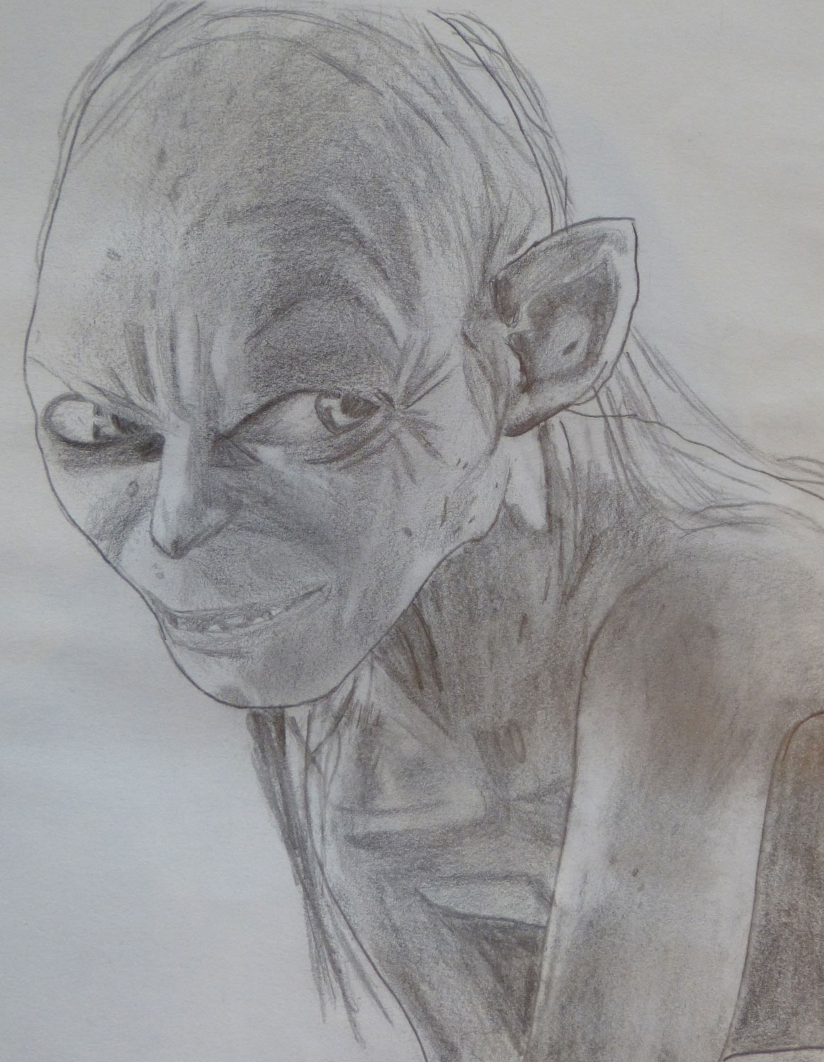 Fonds d'cran Art - Crayon Cinma - Sries TV Gollum