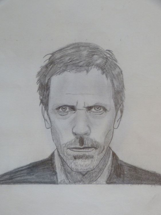 Fonds d'cran Art - Crayon Portraits Hugh Laurie