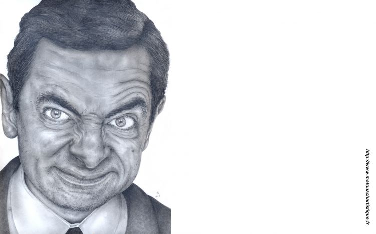 Fonds d'cran Art - Crayon Portraits Rowan Atkinson