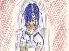  Art - Crayon Wonderwoman au stylo bille