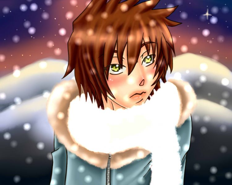 Wallpapers Digital Art Manga snow