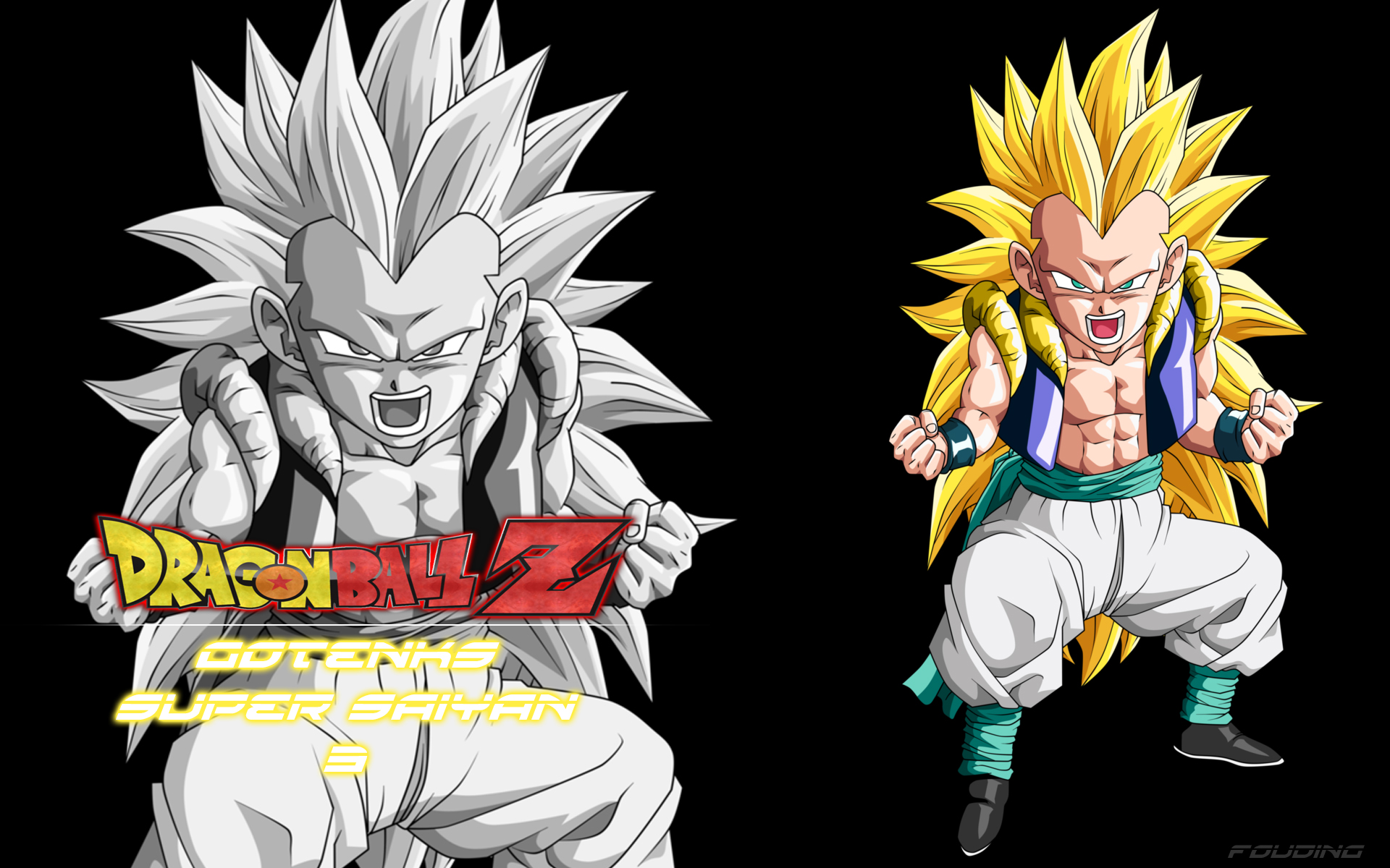 Fonds d'cran Manga Dragon Ball Z Fond d'cran de Gotenks super saiyan 3