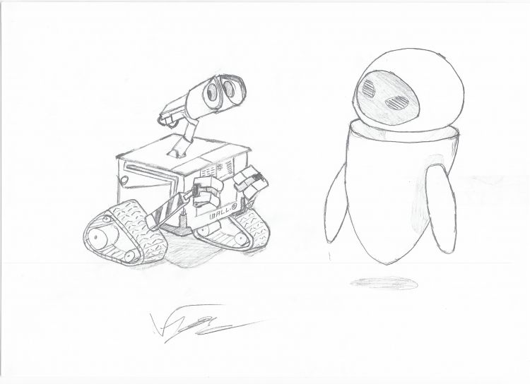 Wallpapers Art - Pencil Dessins anims - Wall-E Personnage