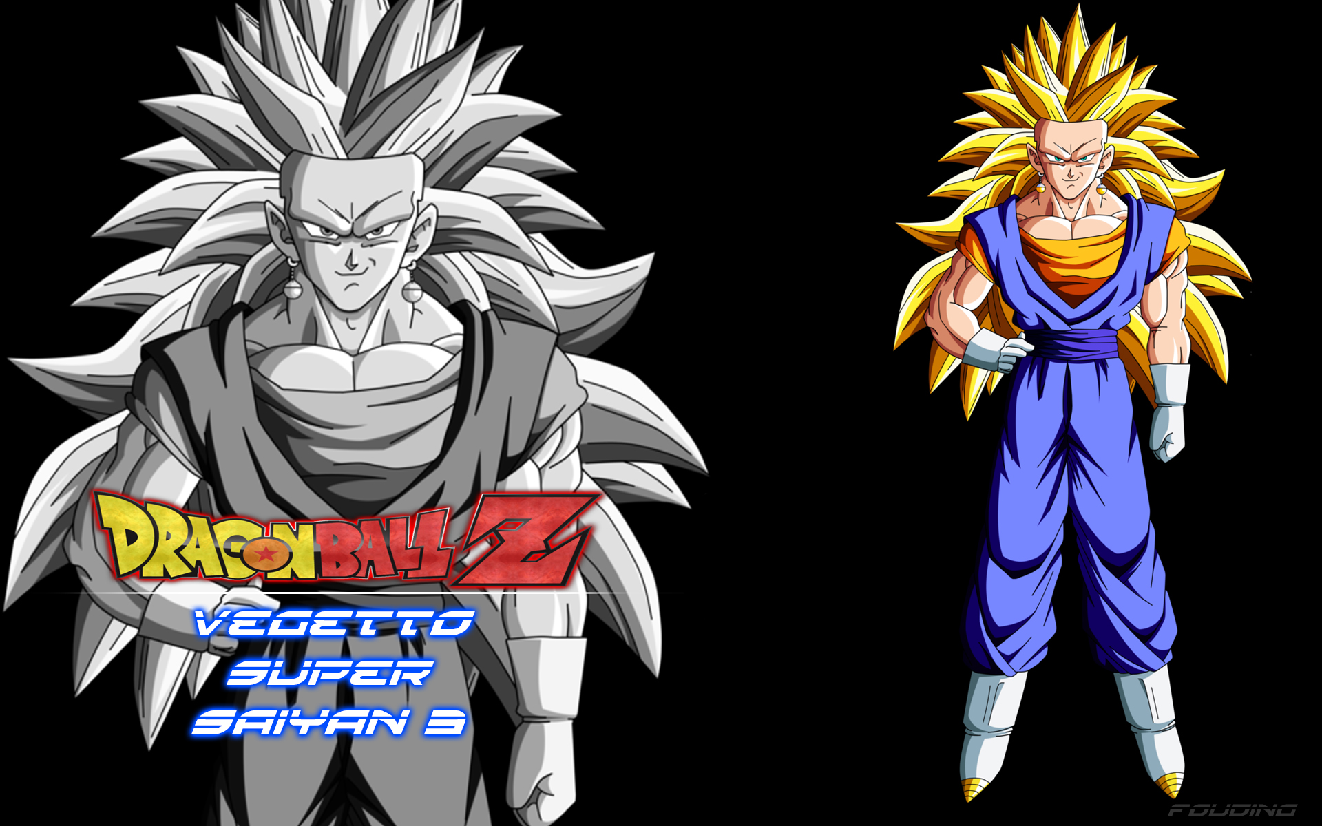 Wallpapers Manga Dragon Ball Z Fond d'écran de Vegetto super saiyan 3