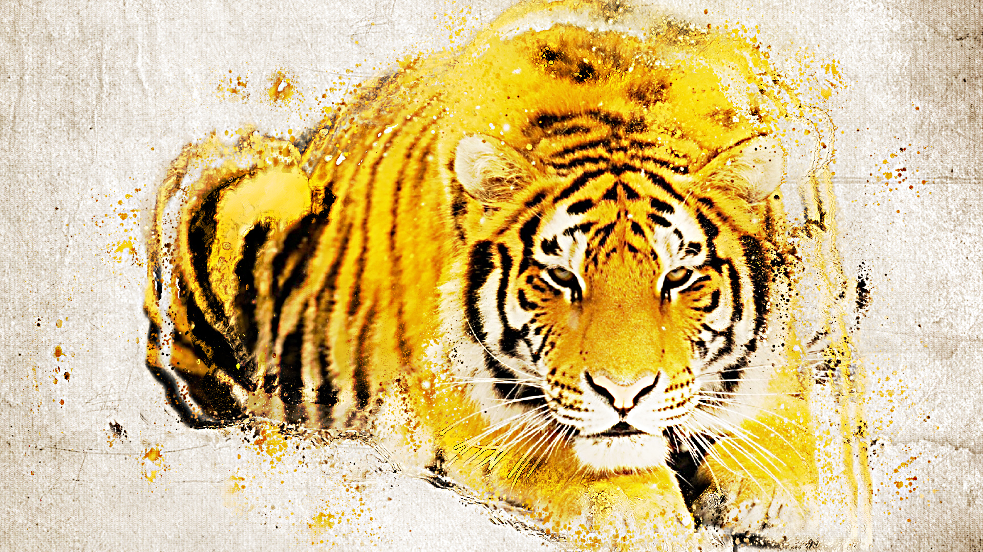 Fonds d'cran Art - Numrique Animaux Tigre