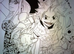  Art - Pencil Natsu ,Lucy et Happy de FAIRY TAIL