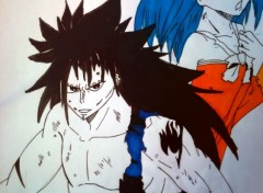  Art - Pencil Gajeel & Rebby de Fairy Tail 