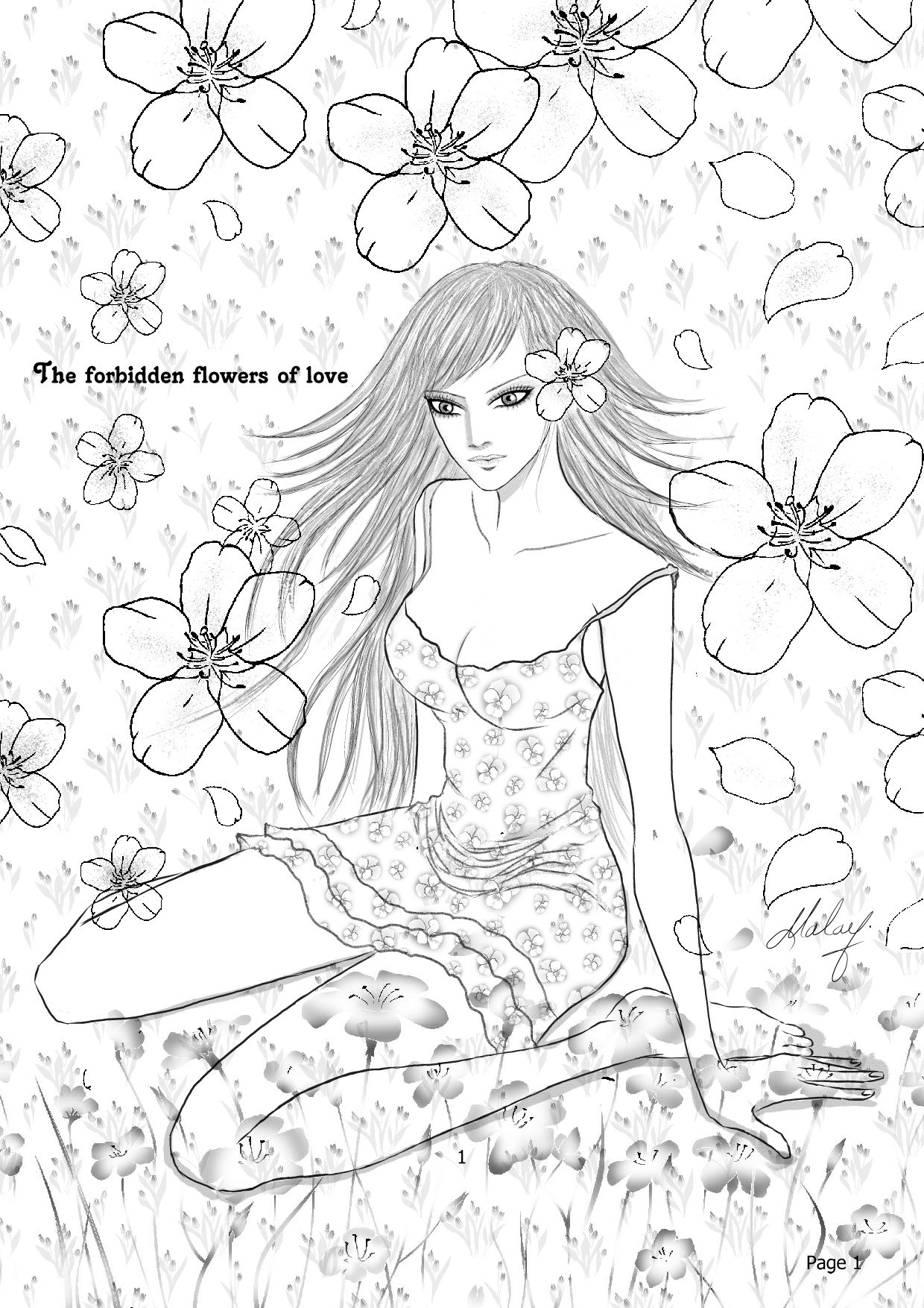 Fonds d'cran Art - Numrique Manga THE FORBIDDEN FLOWER OF LOVE