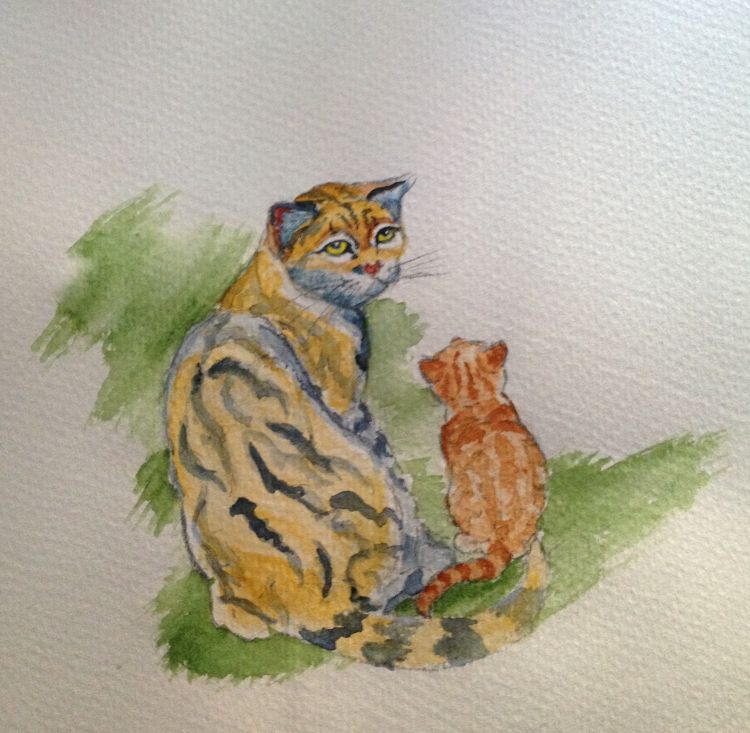 Wallpapers Art - Painting Animals le chaton