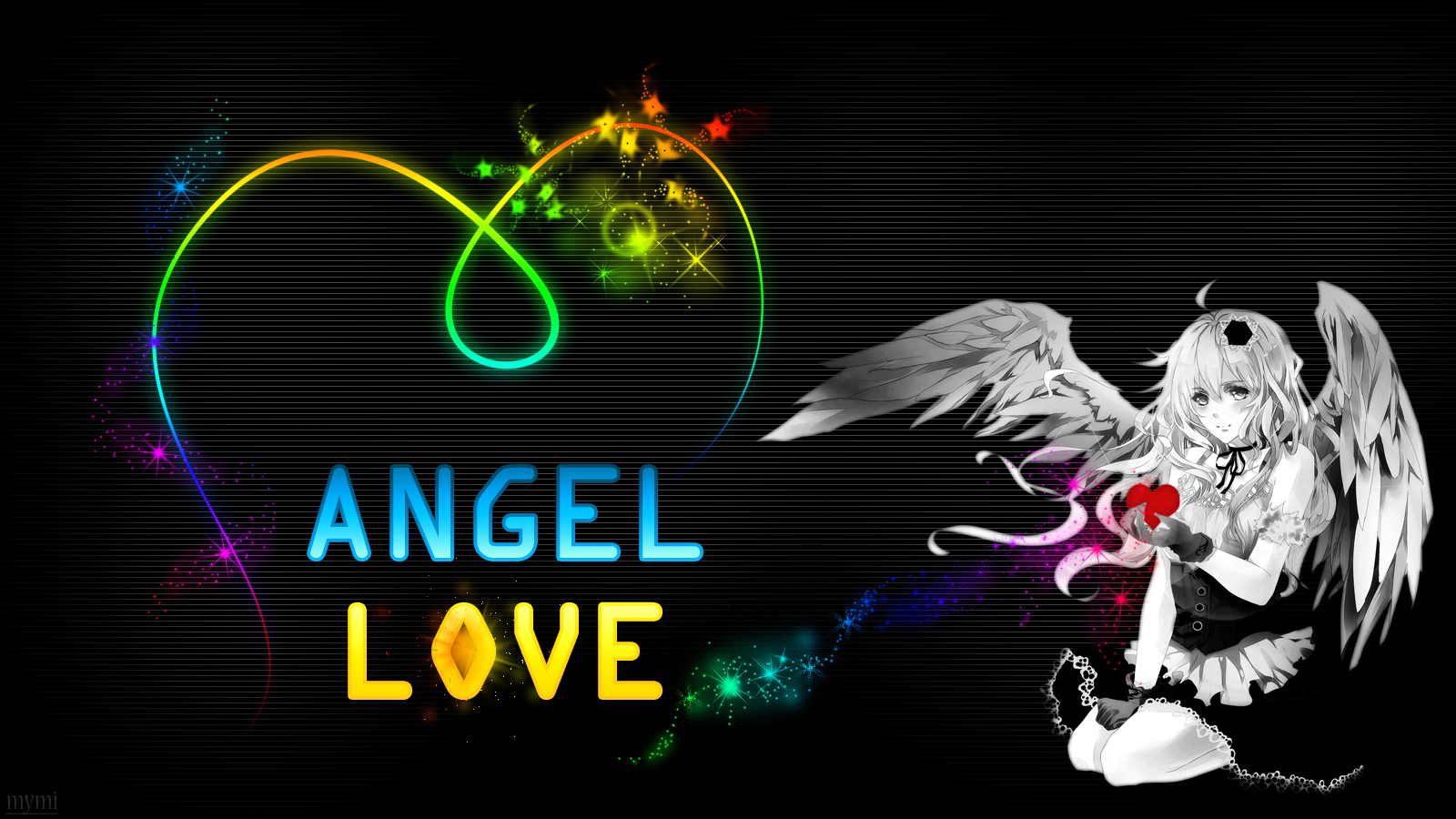 Fonds d'cran Art - Numrique Amour, amiti Angel Love