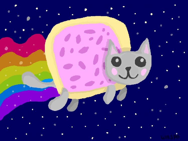 Wallpapers Digital Art Characters Super Nyan Cat : we must destroy him !