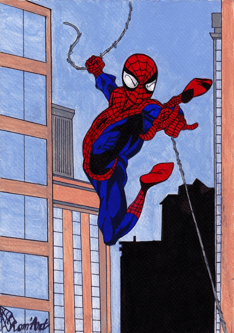 Fonds d'cran Art - Peinture BD spidey!