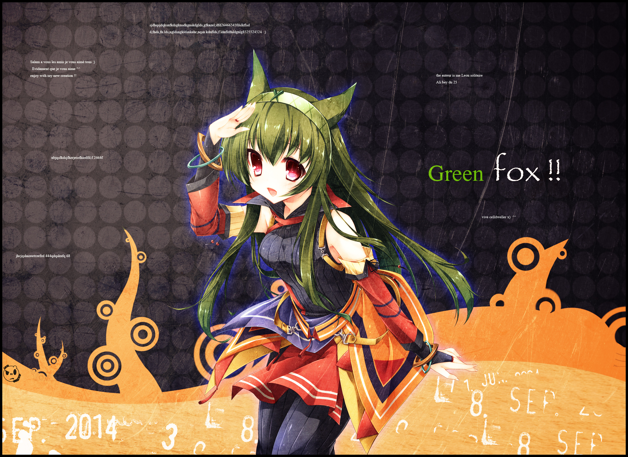 Wallpapers Manga Miscellaneous Green fox