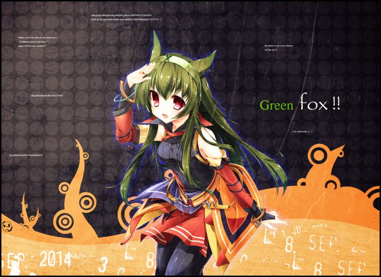 Fonds d'cran Manga Divers Green fox