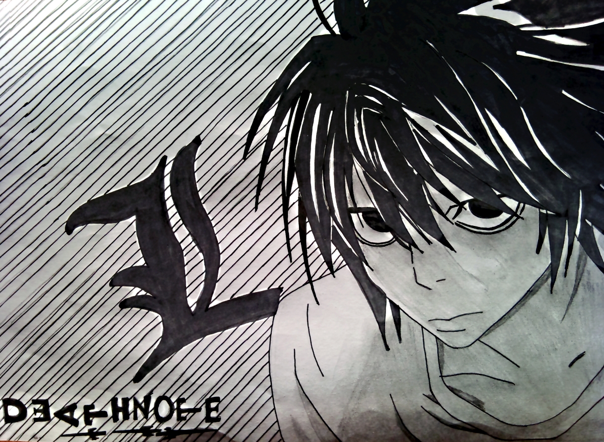 Fonds d'cran Art - Crayon Manga - Death Note L de death Note