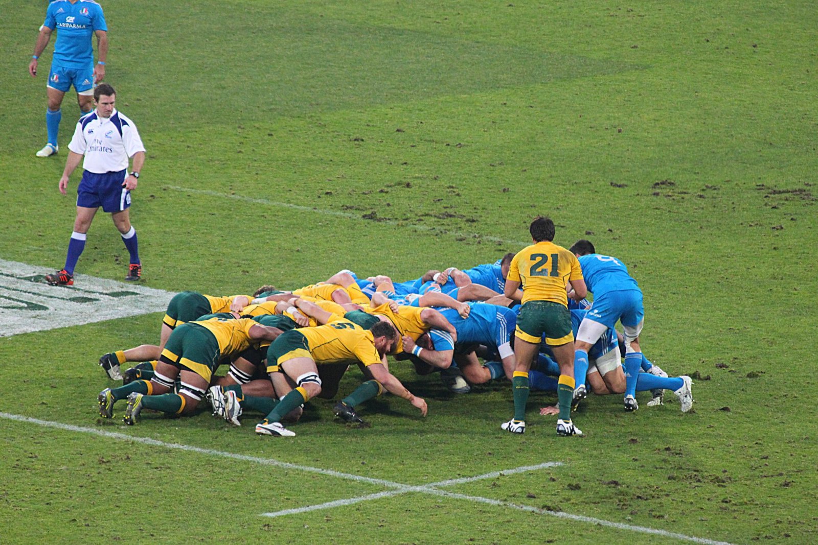 Fonds d'cran Sports - Loisirs Rugby ITALIE - AUSTRALIE