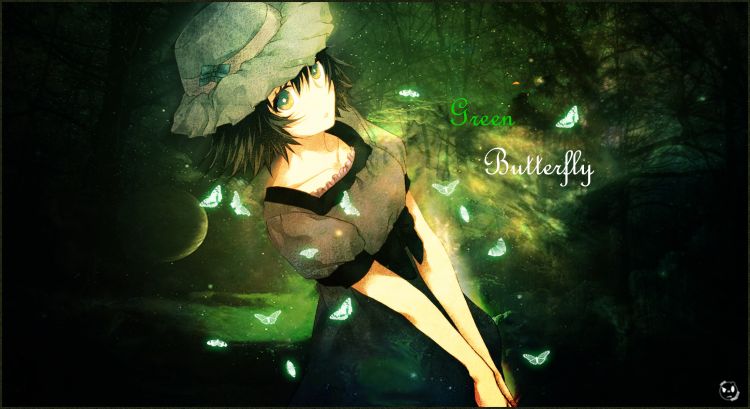 Wallpapers Manga Miscellaneous green butterfly