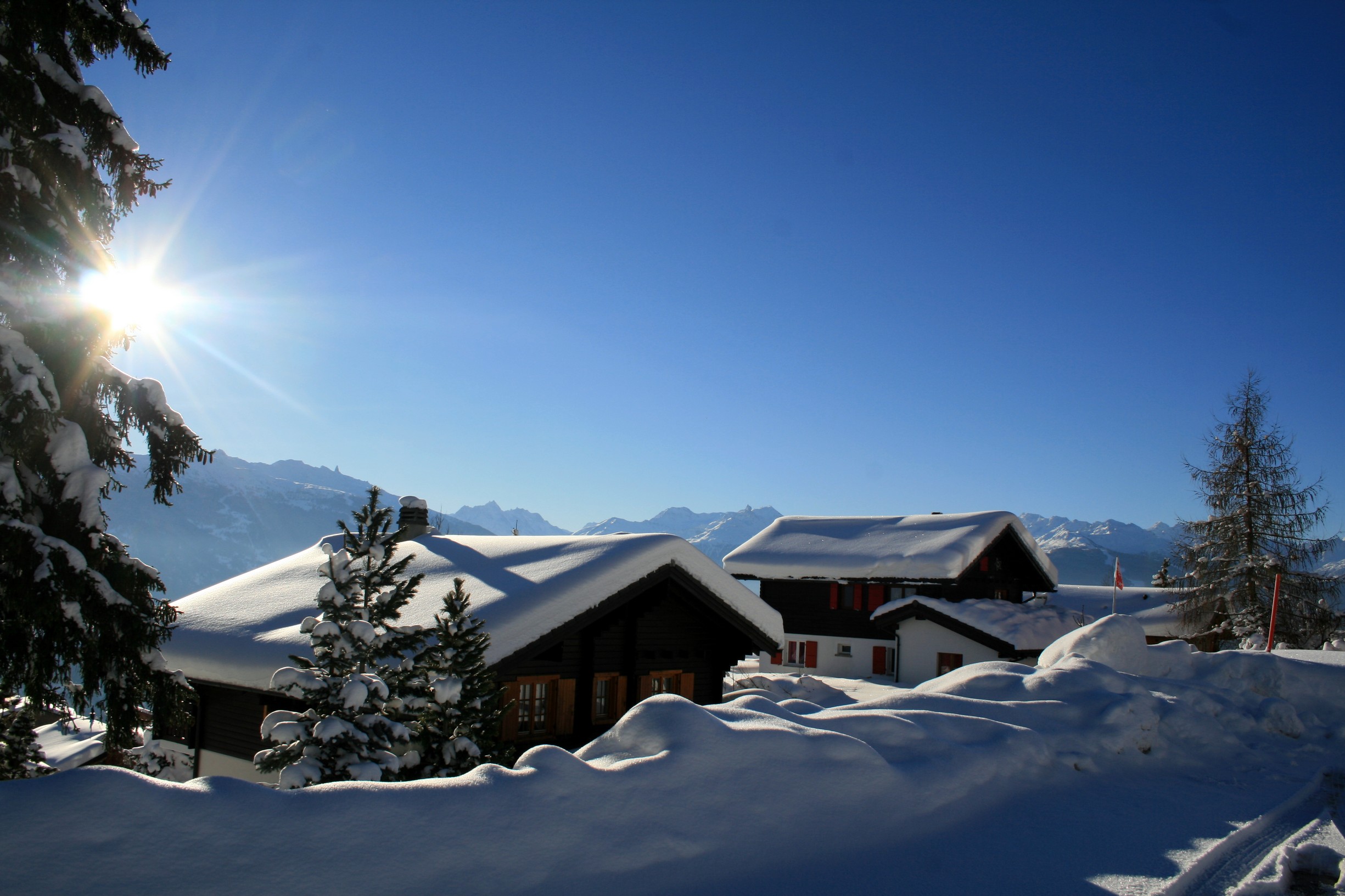 Wallpapers Nature Saisons - Winter soleil sur Anzère, Valais