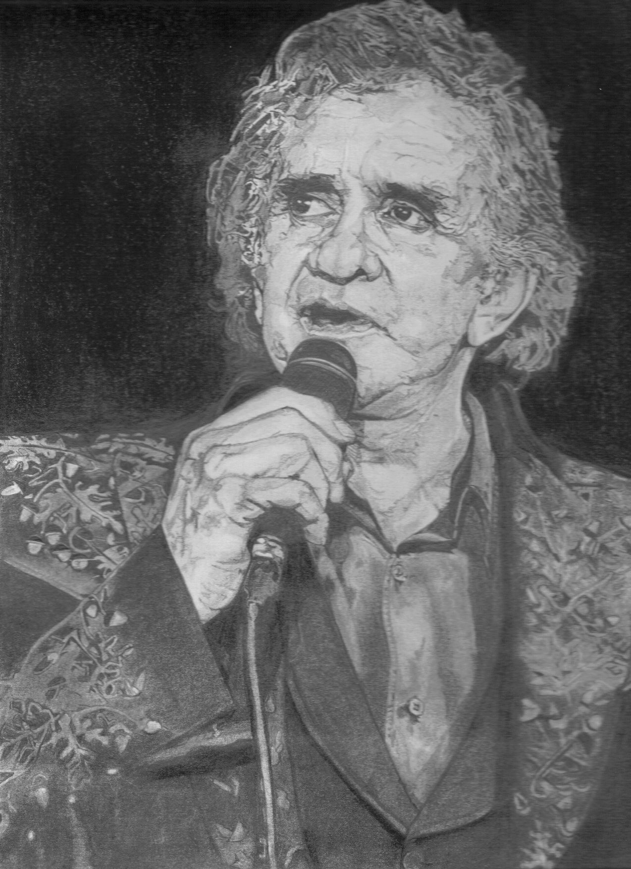 Wallpapers Art - Pencil Portraits johnny cash