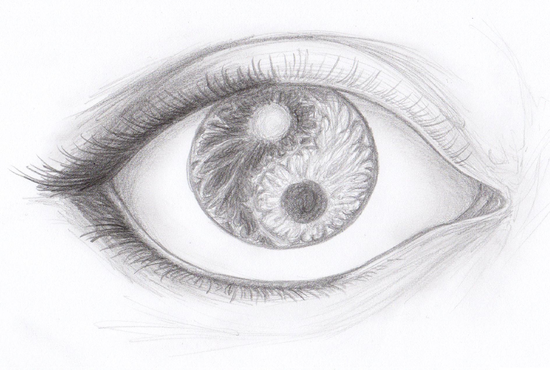 Fonds d'cran Art - Crayon Yeux Oeil yin et yang