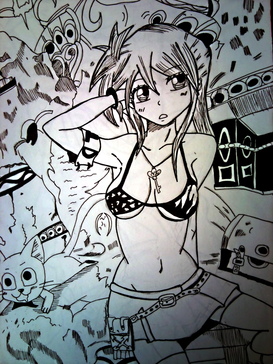 Wallpapers Art - Pencil Manga - Fairy Tail Lucy Heartfilia