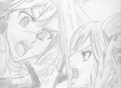  Art - Pencil Erza Vs Erza