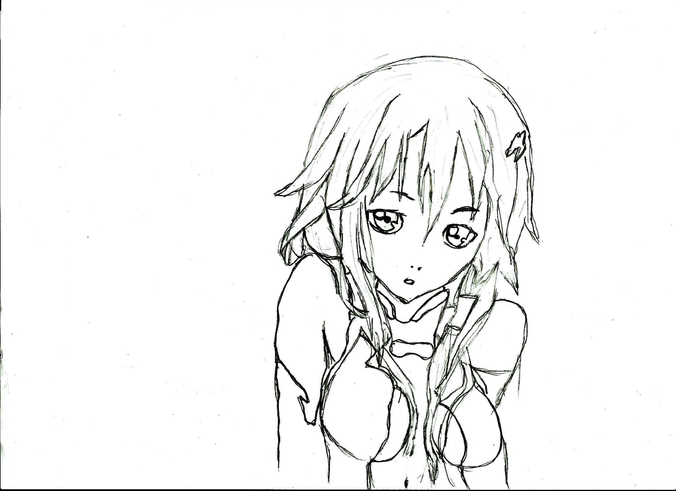 Wallpapers Art - Pencil Manga - Guilty crown Inori