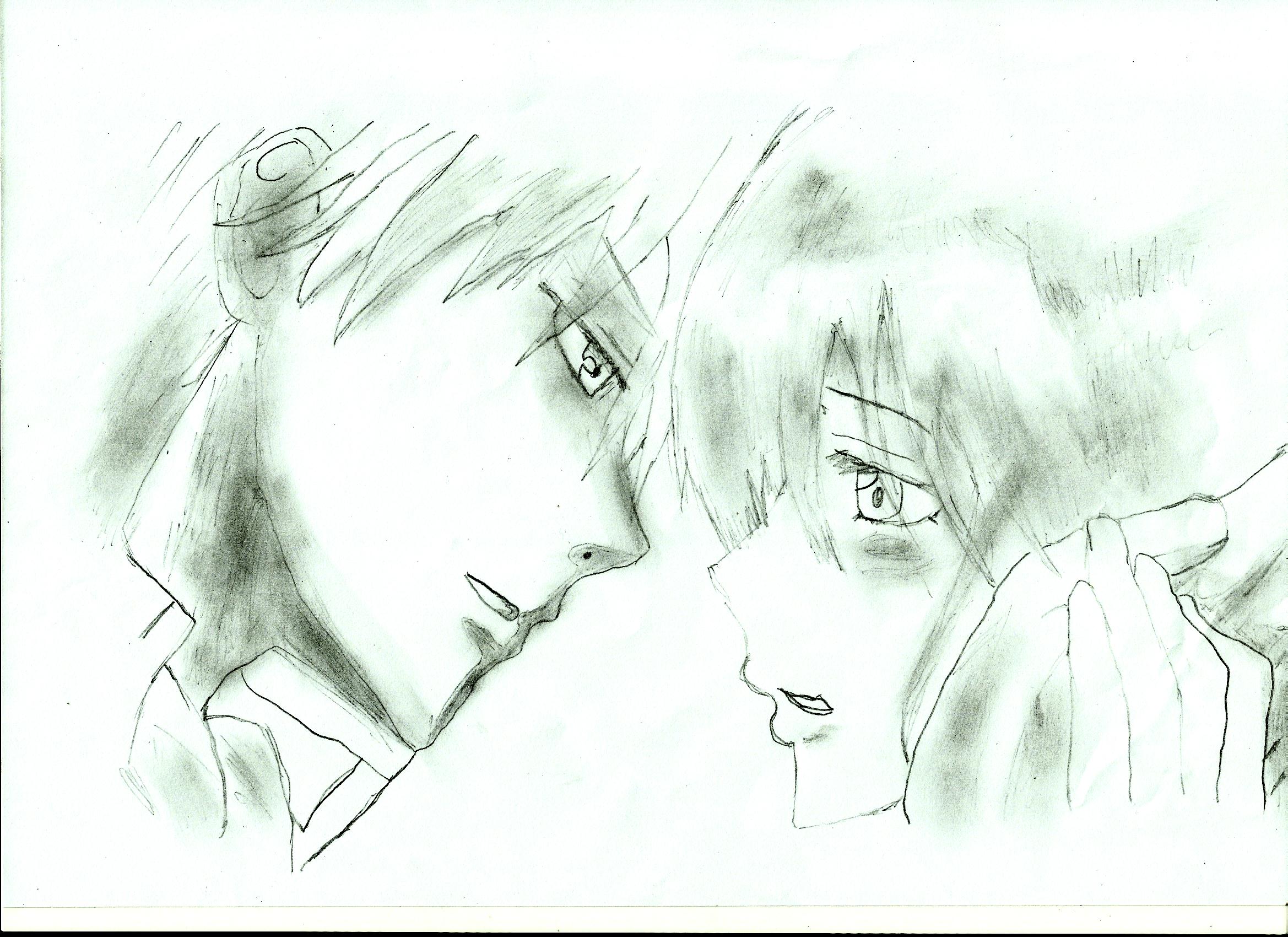 Wallpapers Art - Pencil Manga - Kaichou Wa Maid Sama Misa&Usui