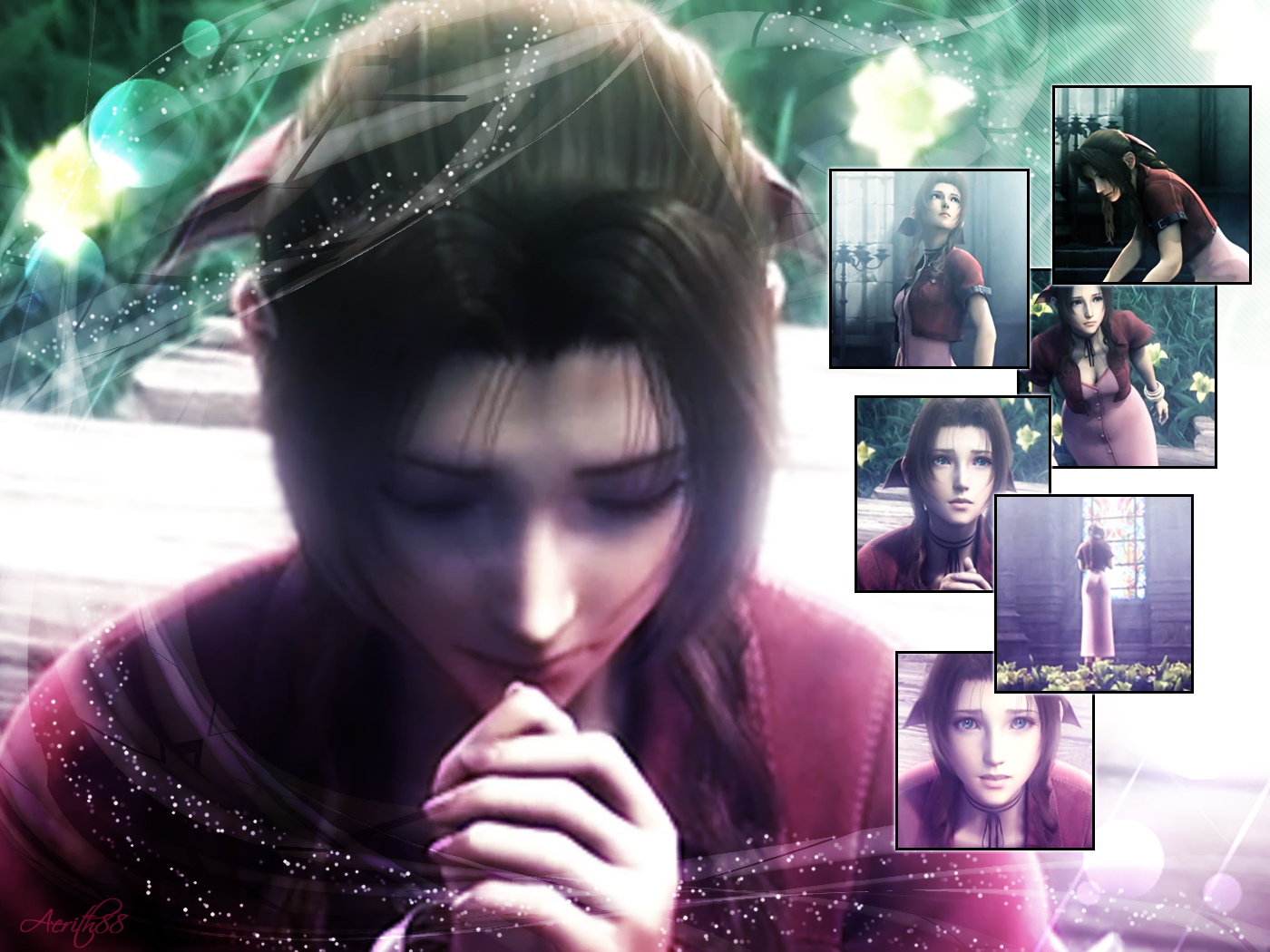 Fonds d'cran Jeux Vido Final Fantasy VII - Crisis Core Aerith prays