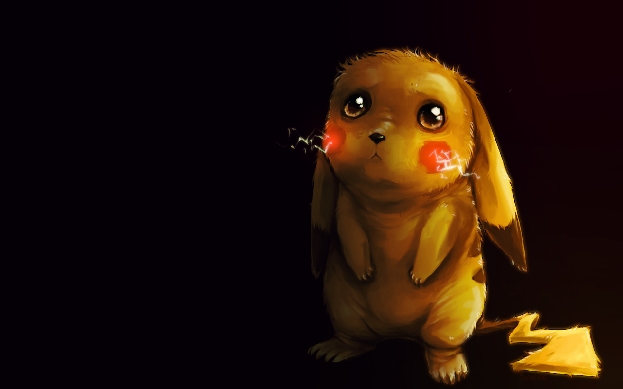 Wallpapers Manga Pokemon Pikachu tout triste