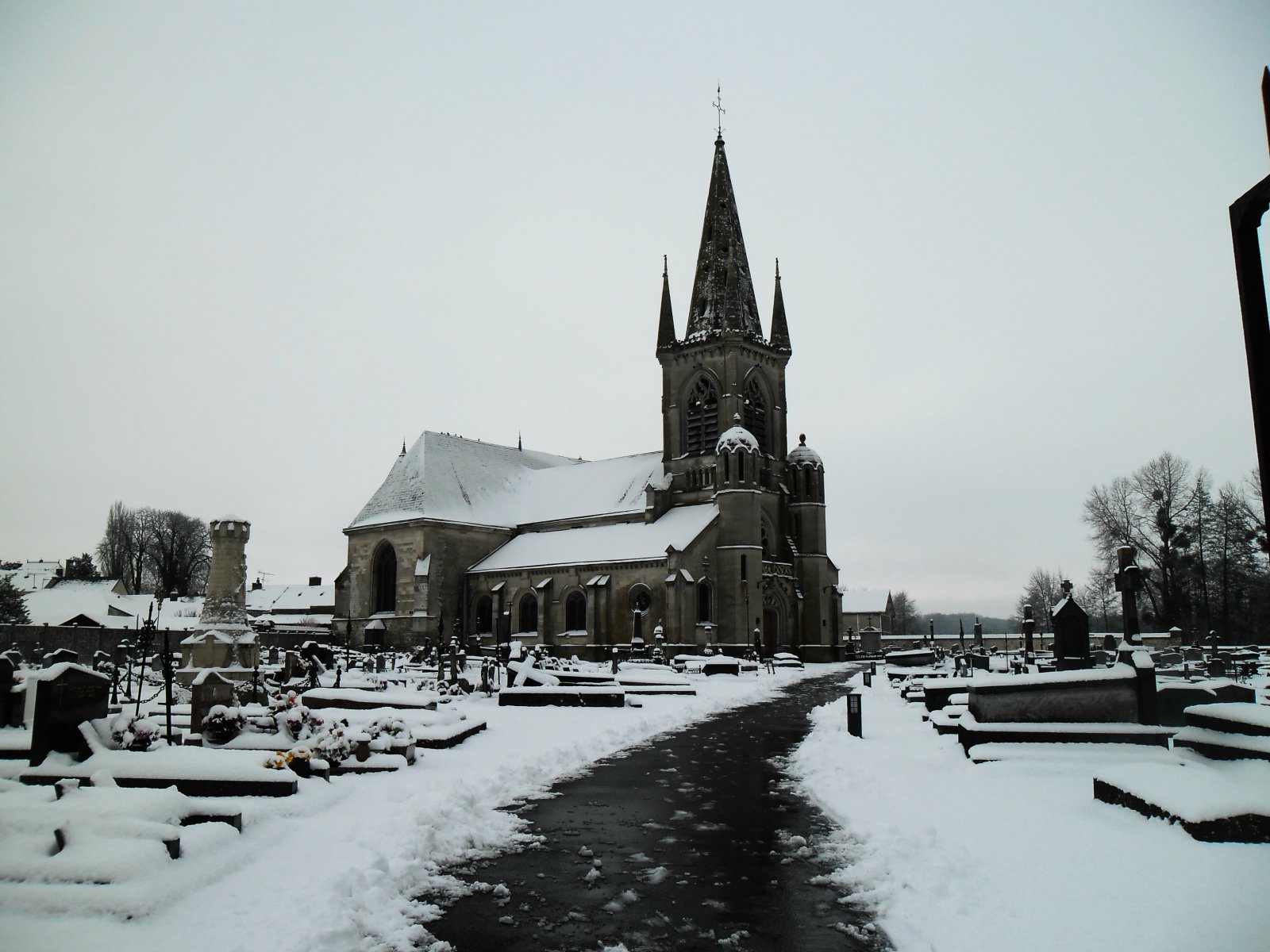 Wallpapers Constructions and architecture Religious Buildings Eglise sous la neige