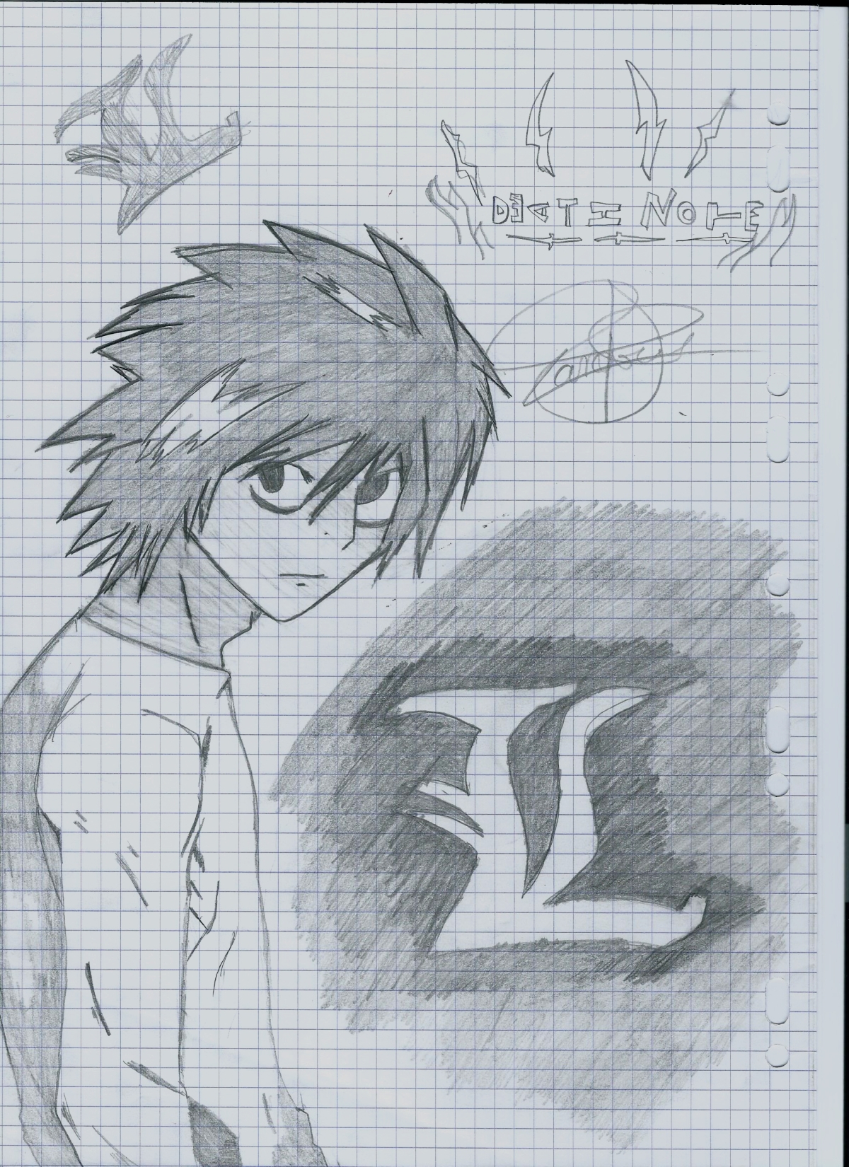 Wallpapers Art - Pencil Manga - Death Note 