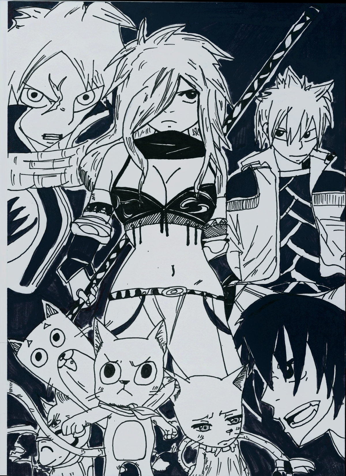 Wallpapers Art - Pencil Manga - Fairy Tail 