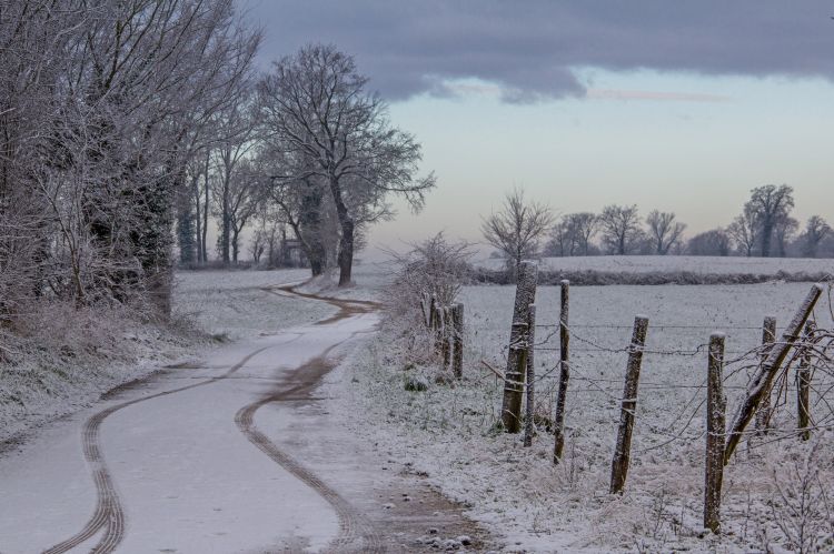 Fonds d'cran Nature Chemins chemin dans la neige