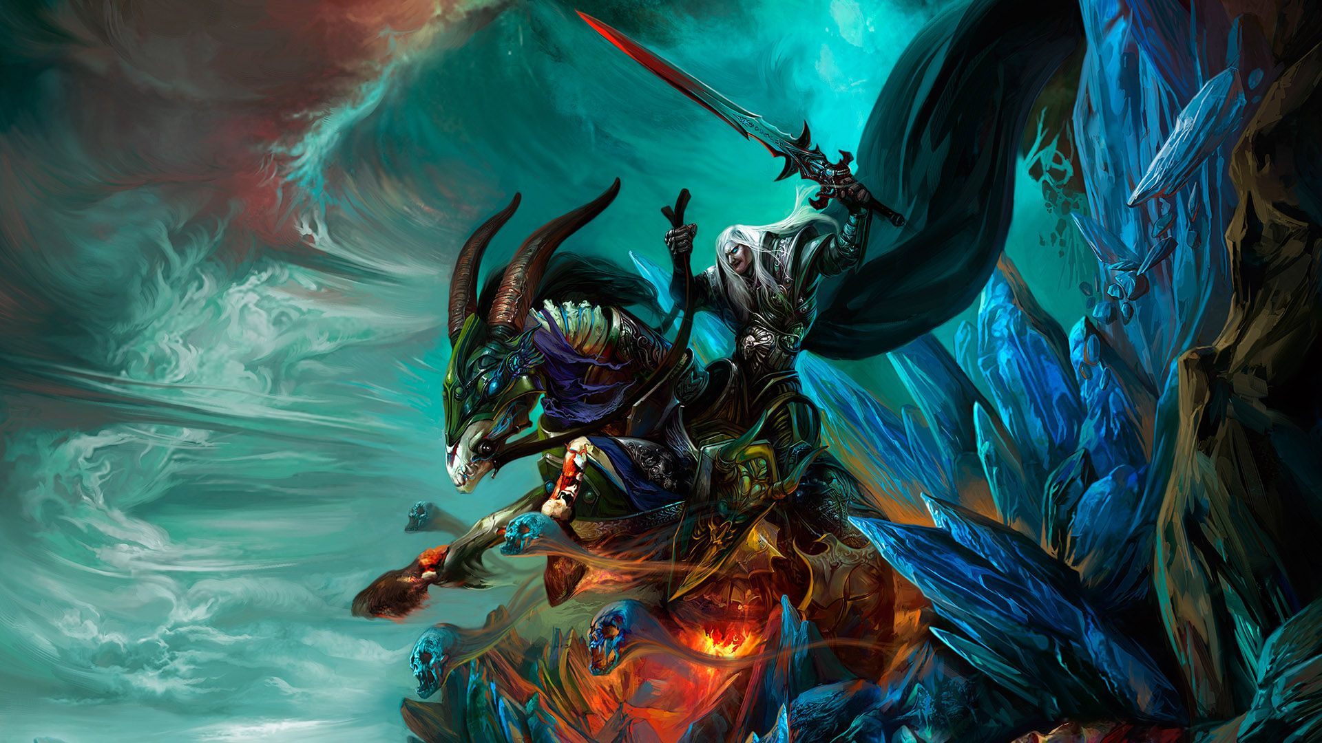 Wallpapers Video Games World of Warcraft : Wrath of the Lich King La chevauche d'Arthas