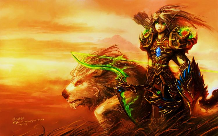 Wallpapers Video Games World of Warcraft : The Burning Crusade Elfe de sang chasseresse 