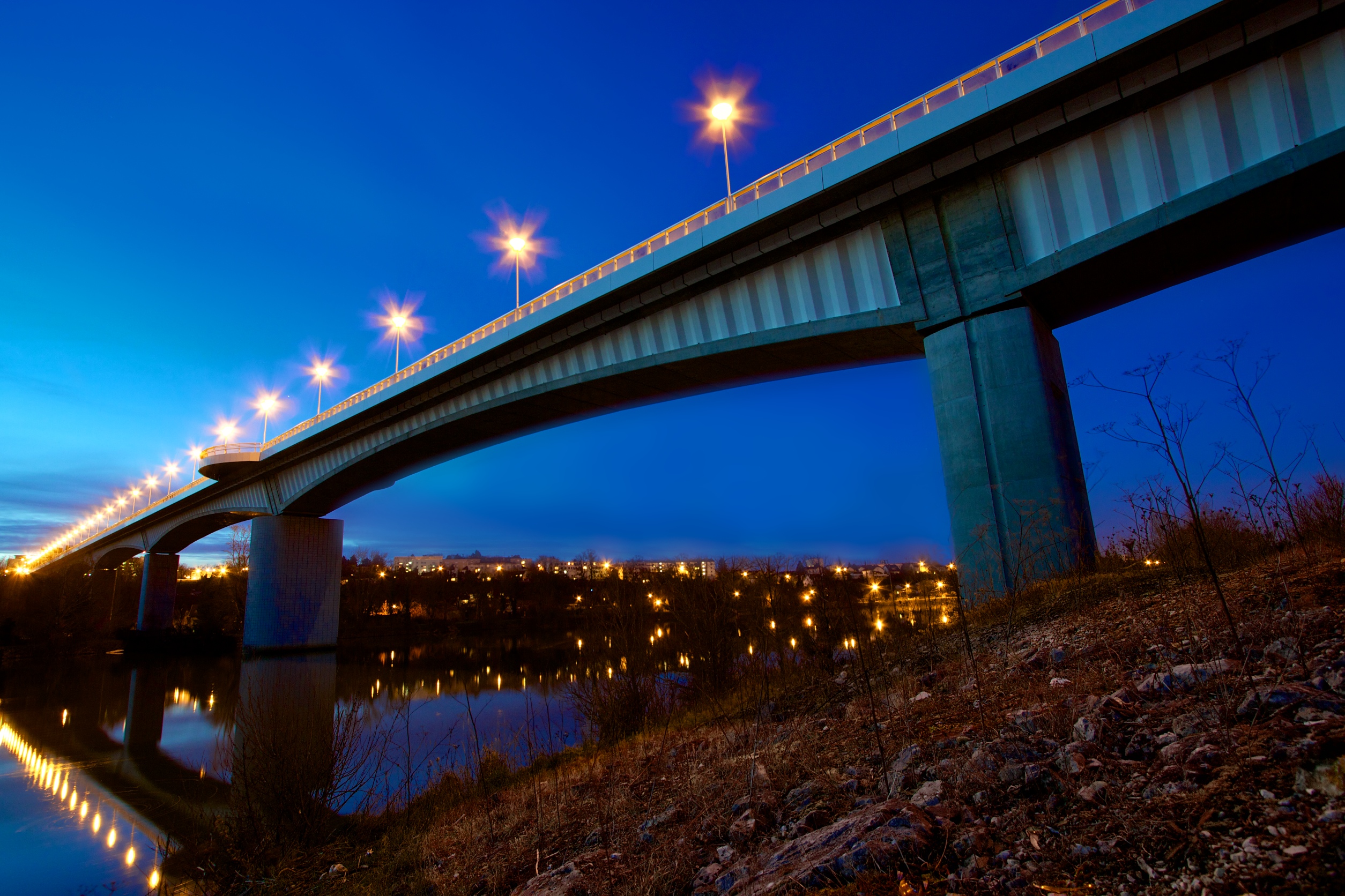 Wallpapers Constructions and architecture Bridges - Aqueduct Entre jour et nuit