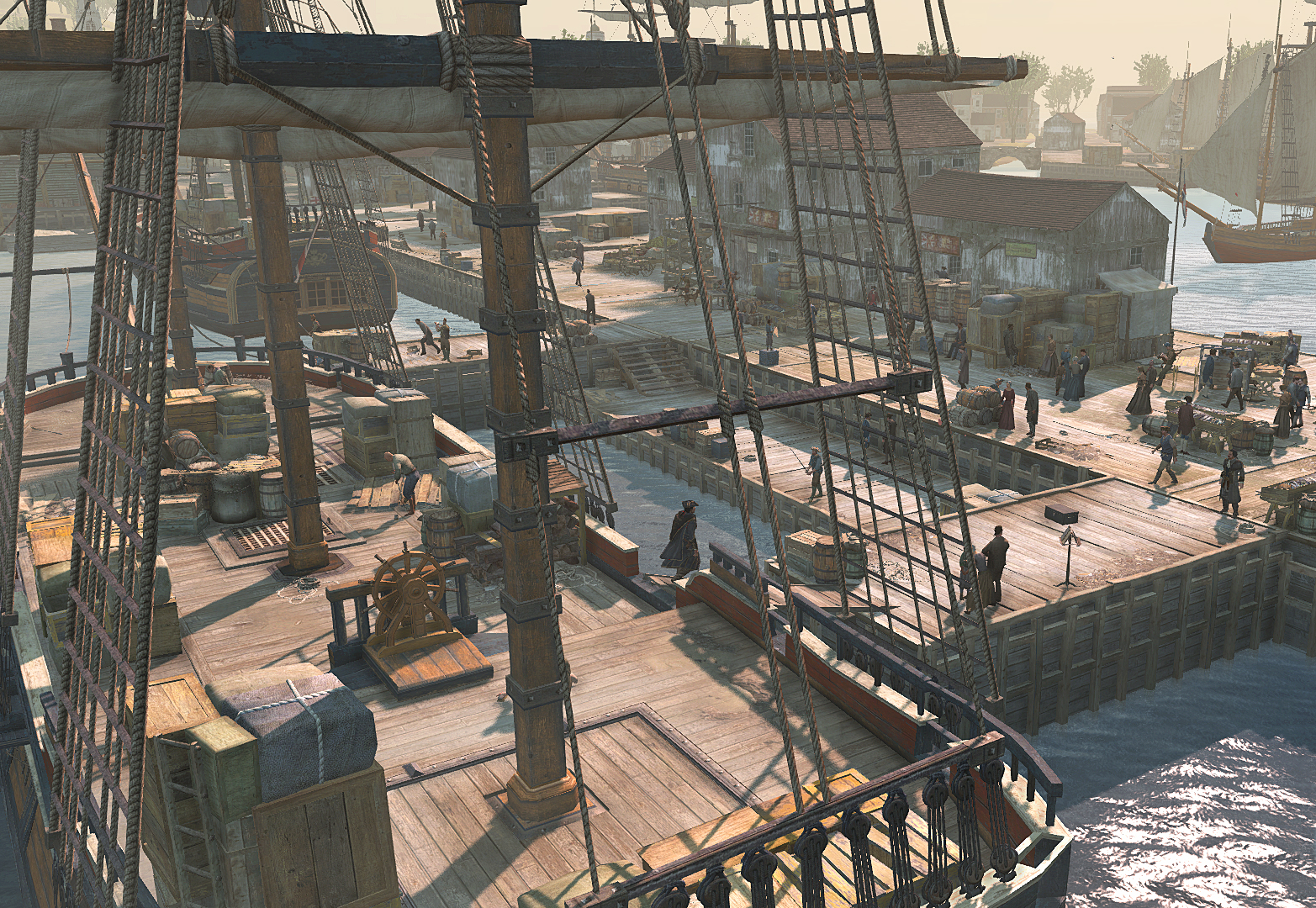 Fonds d'cran Jeux Vido Assassin's Creed 3 Le port de Boston