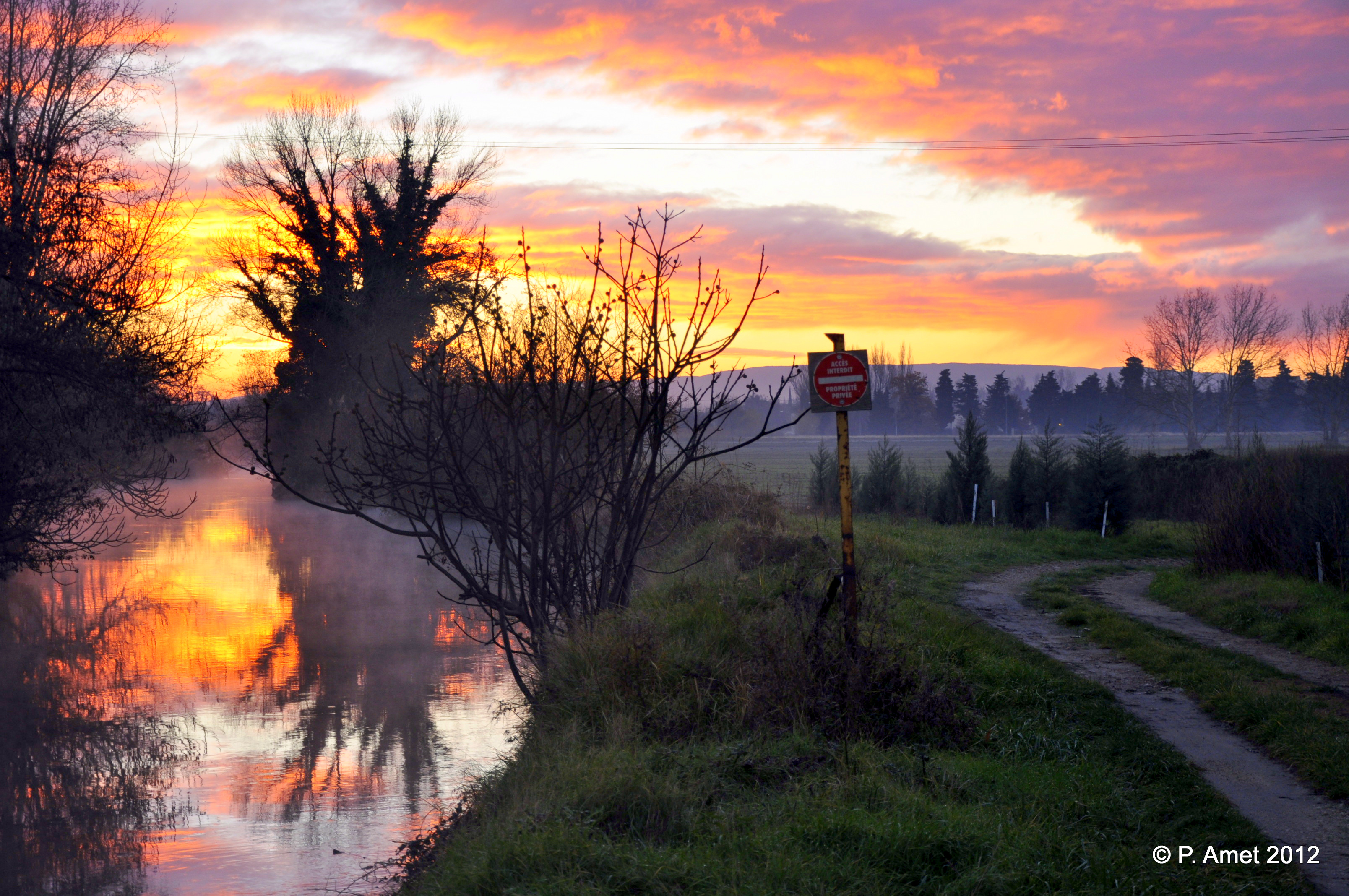 Wallpapers Nature Sunsets and sunrises Lever de soleil sur la Sorgue