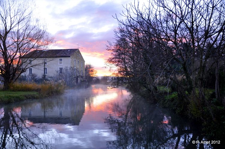 Fonds d'cran Nature Couchers et levers de Soleil Lever de soleil sur la Sorgue