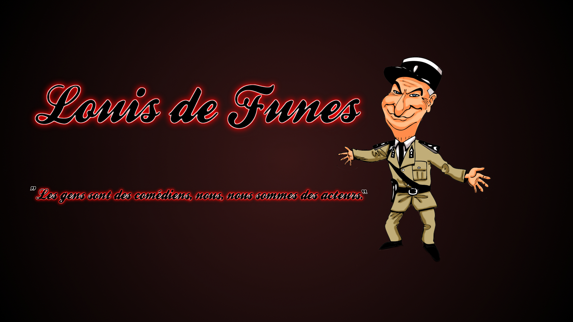 Fonds d'cran Humour Caricatures Louis de funes -  Monsieurbk