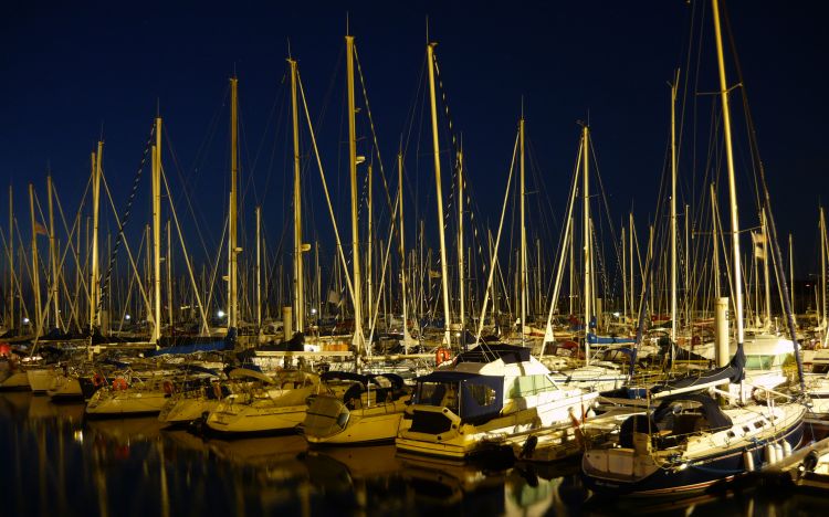 Fonds d'cran Bateaux Ports Crpuscule sur le port de Piriac-sur-mer