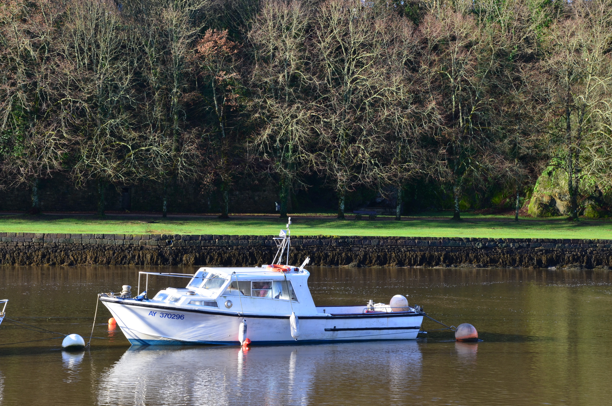 Fonds d'cran Bateaux Bateaux  moteur sur la riviere d auray