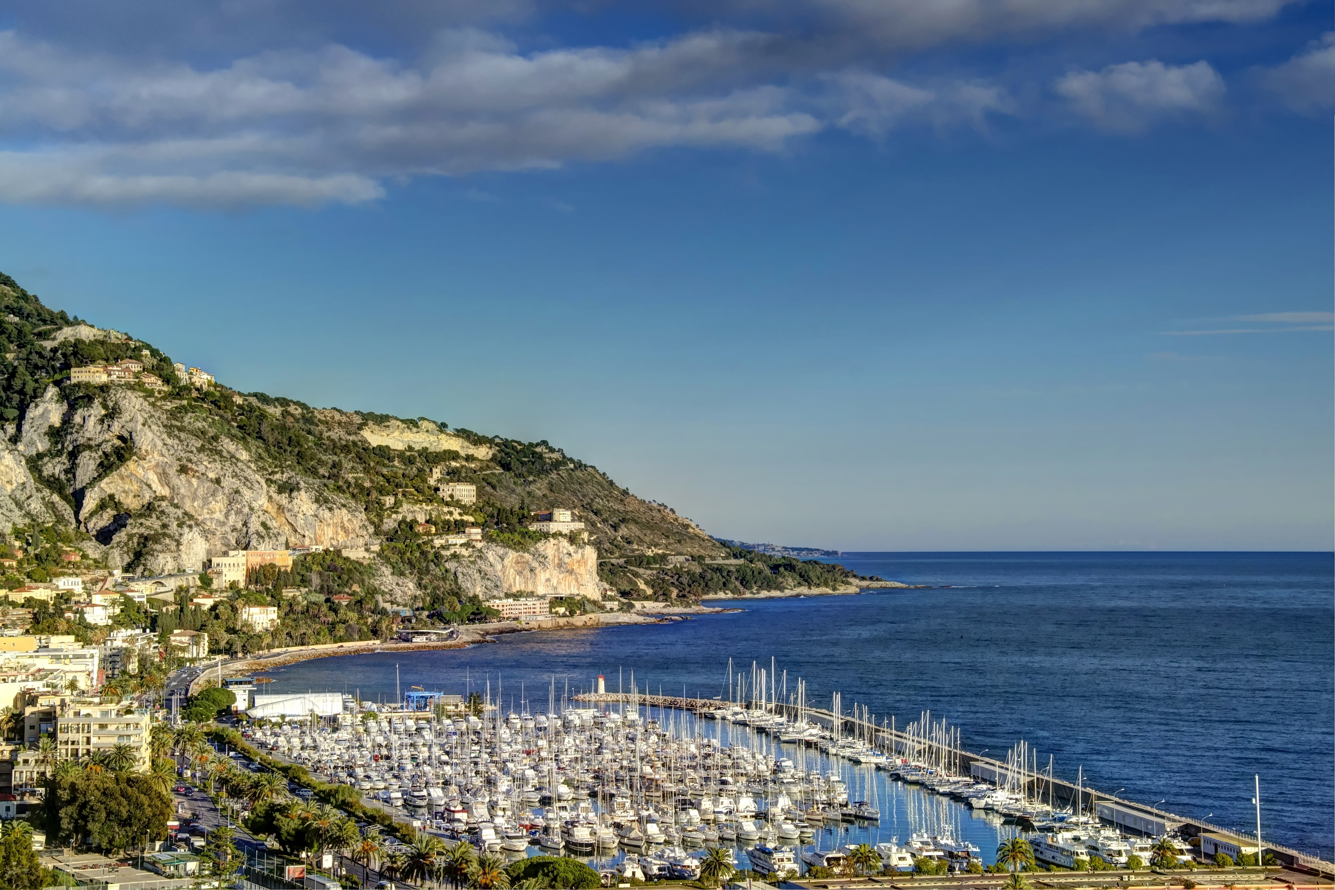 Wallpapers Boats Harbours Port Garavan de Menton (Alpes Maritimes - 06) HDR