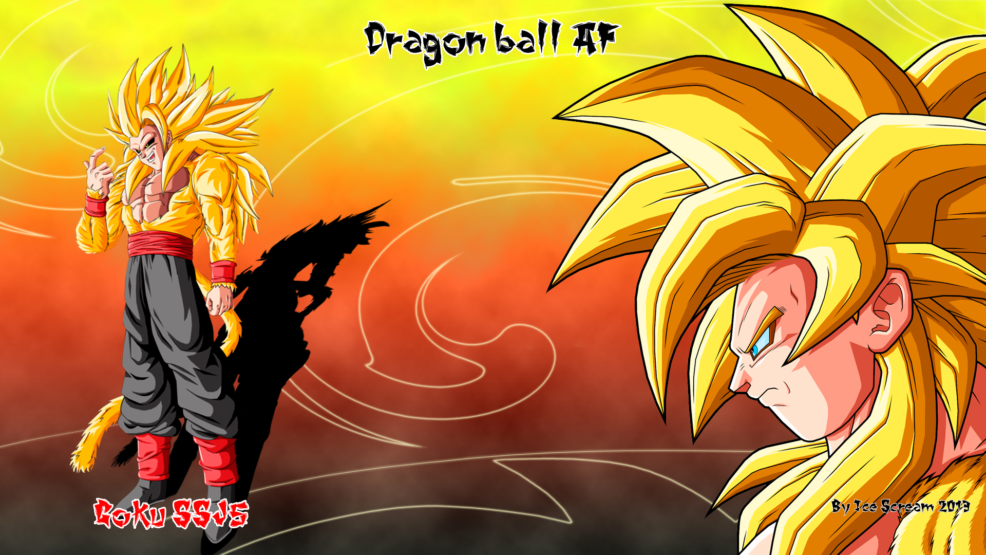 Wallpapers Manga Dragon Ball AF Goku SSJ5 DB AF