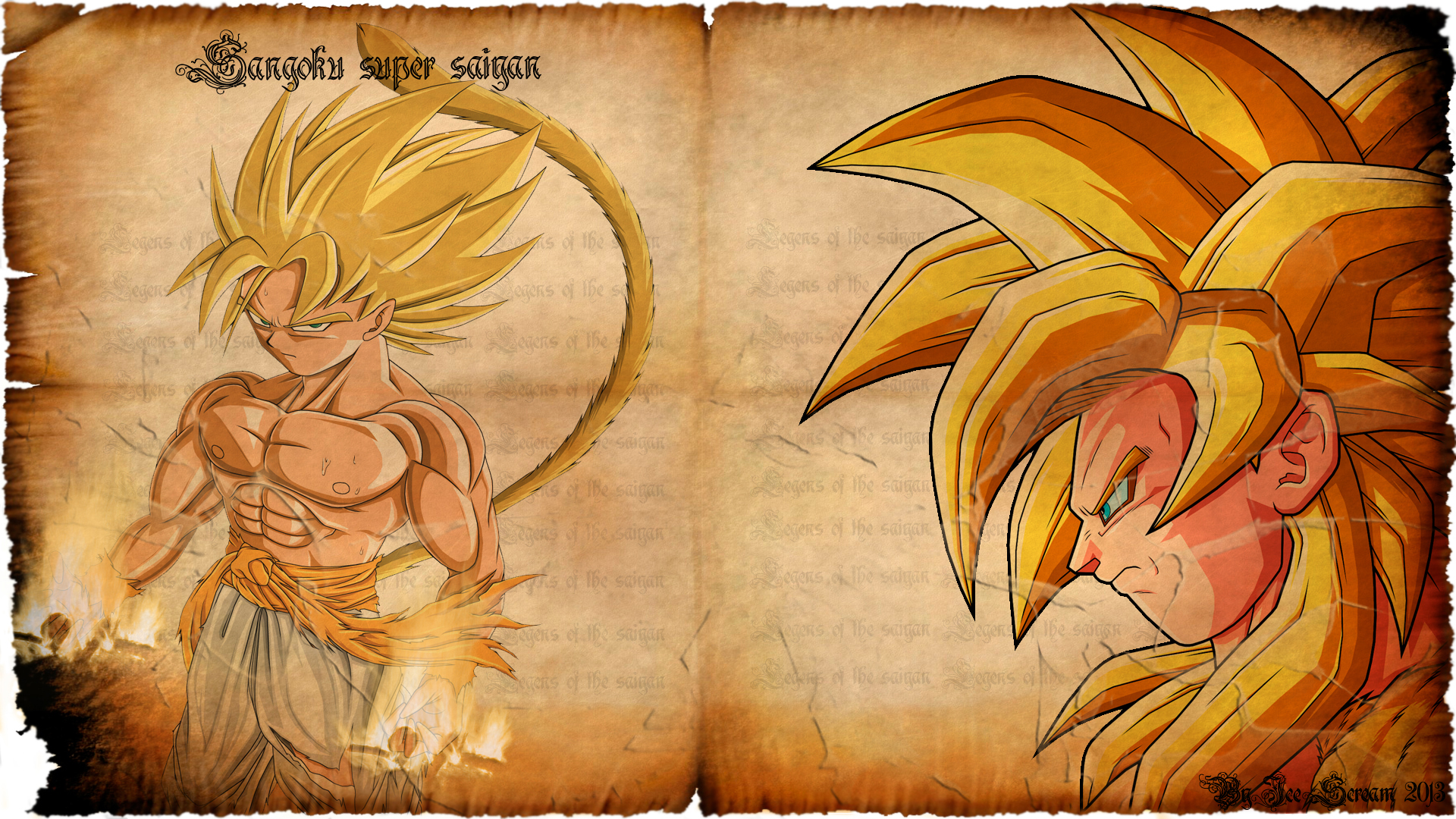 Fonds d'cran Manga Dragon Ball AF Goku SSJ5 DB AF