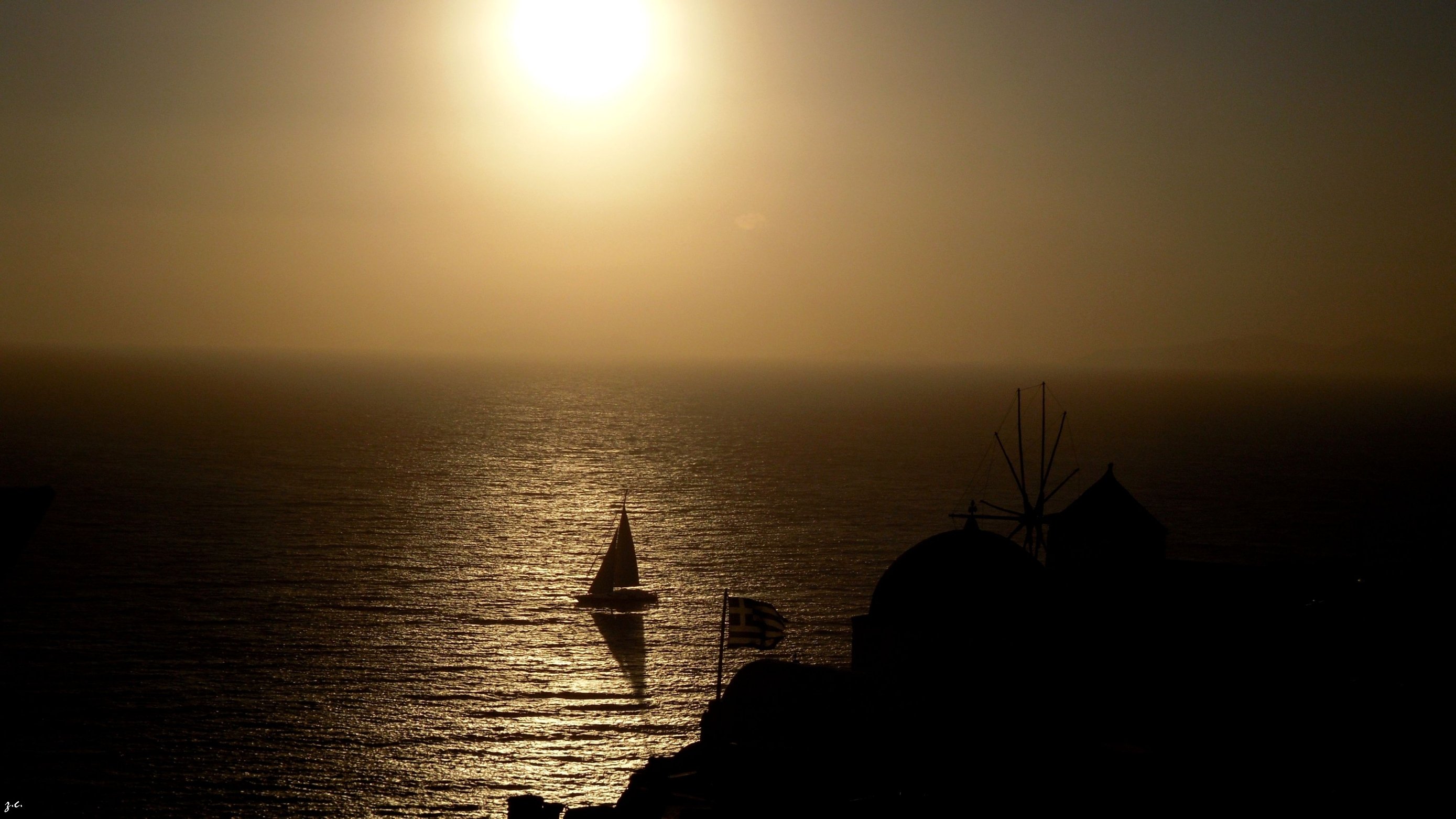 Fonds d'cran Voyages : Europe Grce Oia Sunset