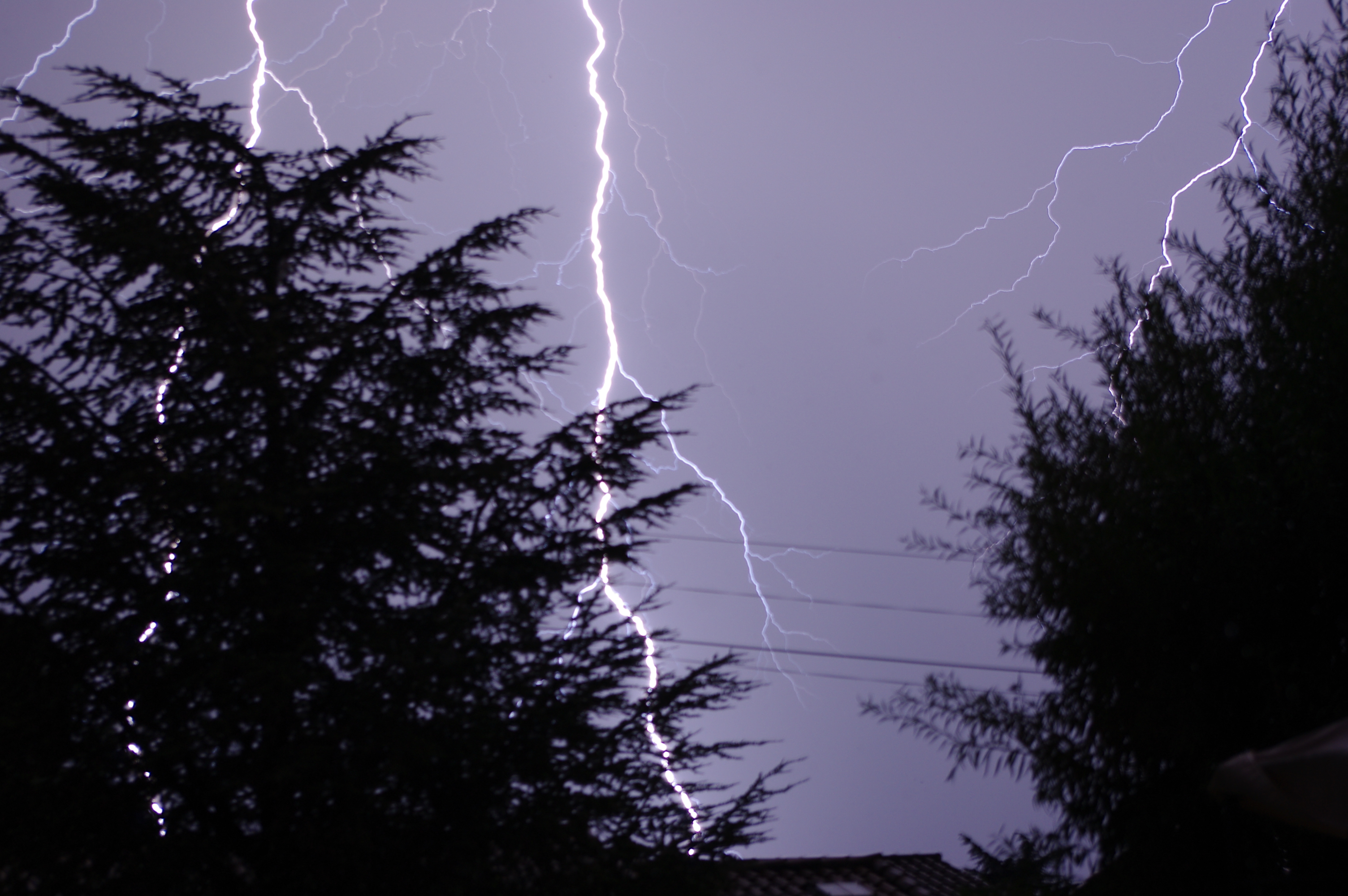 Wallpapers Nature Lightning Orage d'hiver