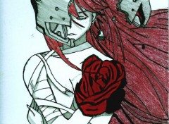  Art - Pencil Lucy de Elfen Lied en demie humaine et demi diclonus 