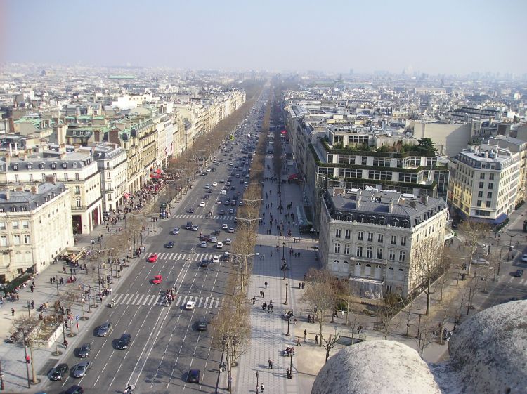 Fonds d'cran Constructions et architecture Villes - Villages Vue de l'Arc de Triomphe - Paris (France)